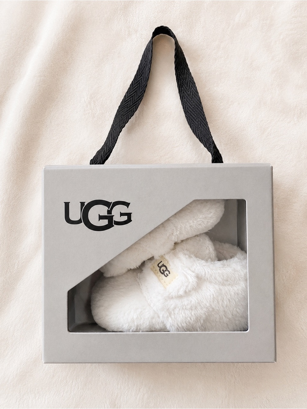 UGG Baby Bixbee Booties White 6–12 Months with Original Box